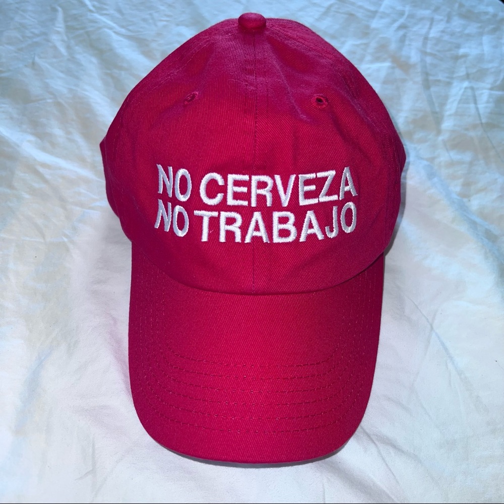 Latino No Cerveza No Trabajo red Baseball cap hat